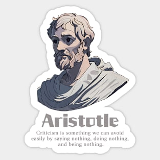 Aristotle Art with Quote Sticker